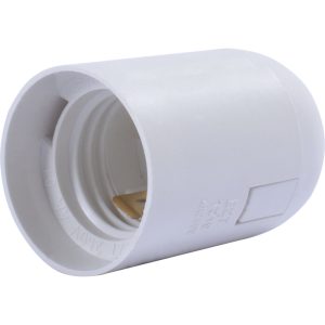 Патрон пластиковий e.lamp socket.E27.pl.white, Е27, білий "Е-НЕКСТ"