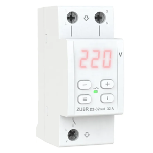 Реле напруги 32А, Зубр D2-32 red