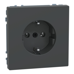 Розетка 1-а заземлювальним контактом, внутрішня "D-Life" антрацит (C3)