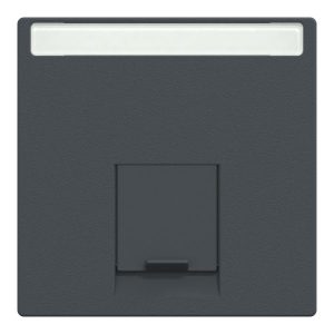Центральна пластина розетки комунікаційної,1- SystemМ антрацит (C2)