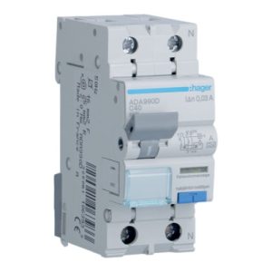 Диференційний вимикач 1-п.+N 40A C 30mA (6kA) Hager A (A)