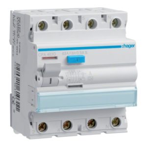 Реле диференційного струму ПЗВ 4Pх63A 300mA A S 4модуля  (B)