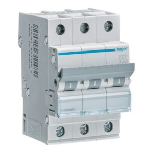 Автоматичний вимикач 3-п. C 20A (6kA) 3M Hager (A)