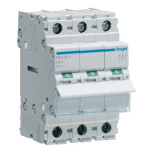 Вимикач навантаження 3-полюсний 63А/400В (B)