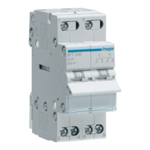 Перемикач I-0-II з загальним виходом зверху 2п 40А/230В (A)