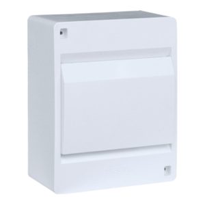 Щит пластиковий ЩРН-П- 6 модулів IP40 зовнішні білі двері COSMOS (B)