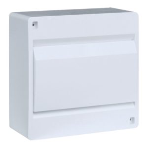 Щит пластиковий ЩРН-П- 8 модулів IP40 зовнішні білі двері COSMOS (B)