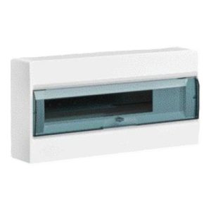 Щит пластиковий ЩРН-П- 18 модулів IP40 зовнішній монтаж прозорі двері COSMOS (B)