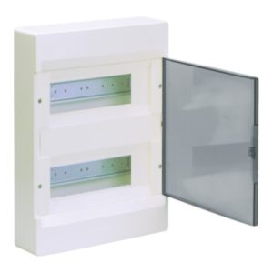 Щит пластиковий ЩРН-П- 24 модулів IP40 зовнішні прозорі двері COSMOS (A) "ХАГЕР"