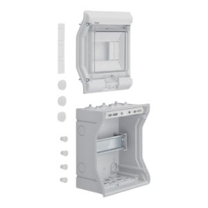 Щит пластиковий ЩРН-П- 06 модулів IP65 зовнішній монтаж, прозорі дверц VECTOR (B)