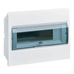 Щит пластиковий ЩРВ-П- 12 модулів, IP40 внутрішні прозорі двері COSMOS (A)