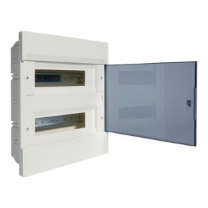 Щит пластиковий ЩРВ-П- 24 модулів IP40 внутрішні прозорі двері COSMOS (A)
