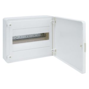 Щит пластиковий ЩРН-П- 12 модулів IP40 зовнішній монтаж, білі двері (1х12) GOLF (A)