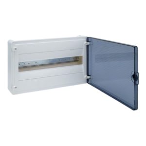 Щит пластиковий ЩРН-П- 18 модулів IP40 зовнішній монтаж прозорі двері (1х18) GOLF (B)