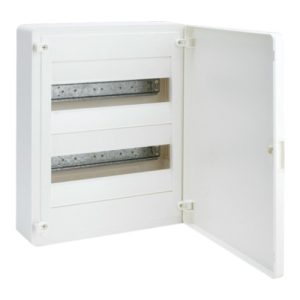 Щит пластиковий ЩРН-П- 24 модулів IP40 зовнішні білі двері (2х12) GOLF (A)