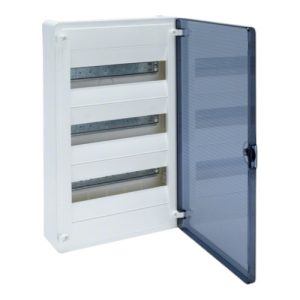 Щит пластиковий ЩРН-П- 36 модулів IP40 зовнішні прозорі двері (3х12) GOLF (A) "ХАГЕР"