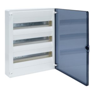 Щит пластиковий ЩРН-П- 54 модулів IP40 зовнішні прозорі двері (3х18) GOLF (B)