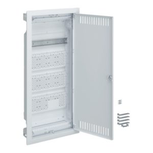 Щит 4-рядний для ММ-обладнання внутрішній/зовнішній, з металевими дверями VOLTA (A) "ХАГЕР"