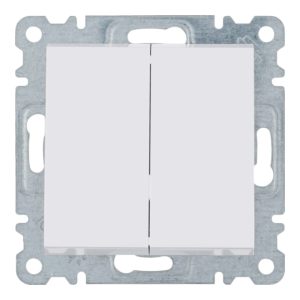 Вимикач 2-клавішний. Lumina.2 білий (A)