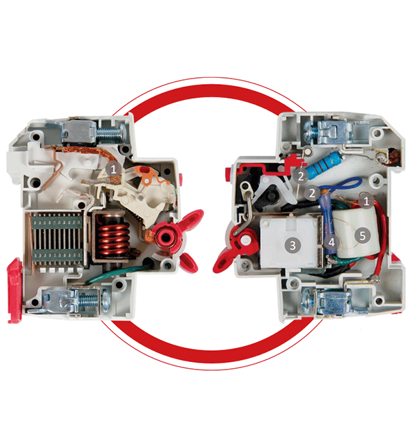 Диференційний захист від струму за допомогою вимикачів ENEXT