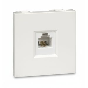 Розетка телеф. RJ-11/2мод. 45х45, W45 для каб.кан. біла (C3) (знято з в-ва)