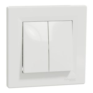 Вимикач 2-кл. внутр. 45х45, W45 для каб.кан. білий (C3) (знято з в-ва)