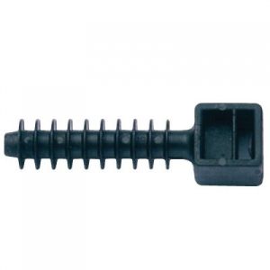 База дюбельного типу, чорна, 37х6,5 для хомутів шириною до 9,4мм