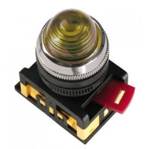 Лампа AL-22 сигнальна d22мм жовта неон/240В "IEK" (розпродаж)