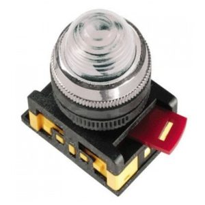 Лампа AL-22 сигнальна d22мм біла неон/240В "IEK" (розпродаж)