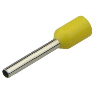 Наконечник втулковий  1 мм.кв. ізол. НТ 1,0-12 жовті (100шт) "АСКО"