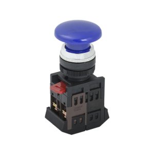 Кнопка AEА-22 "Грибок" синя d22мм 1з+1р "IEK"