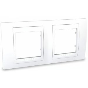 Рамка 2-х кратна "UNICA" Plus білий/білий (C2) "знято з в-ва"