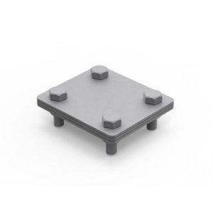 З'єднувач полоса-полоса з роздільною пластиною, 80х70мм.