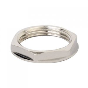 Гайка M20x1,5, товщина 5,5мм, нікельована латунь, тип А