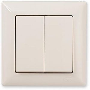 Вимикач 2-кл. крем Visage