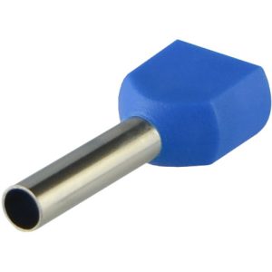 Наконечник втулковий для 2-х проводів   2,5 мм.кв. ізол. ТЕ 2,5-10 сині "АСКО"