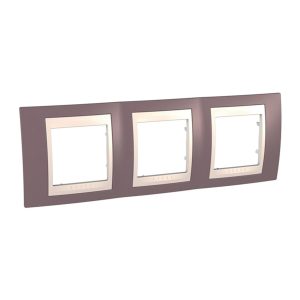 Рамка 3-х кратна "UNICA" Plus ліловий/сл.кість (C3) "знято з в-ва"