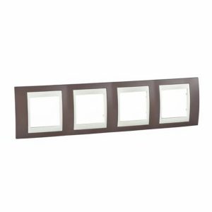 Рамка 4-х кратна "UNICA" Plus ліловий/сл.кість (C3) "знято з в-ва"