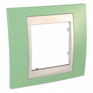 Рамка 1-а кратна "UNICA" Plus зелене яблуко/сл.кість (C3) "знято з в-ва"