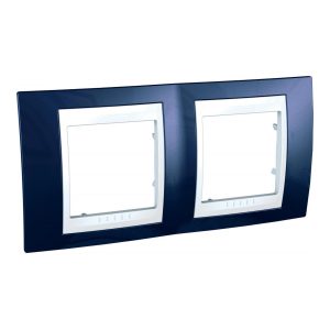 Рамка 2-х кратна "UNICA" Plus індіго/білий (C3) "знято з в-ва"