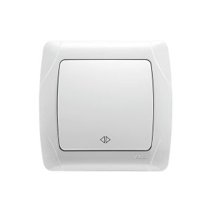 Вимикач 1-кл. внутр. перехресний "Carmen" білий (ЦІНА НА ЗАЛИШОК)