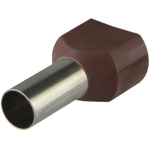 Наконечник втулковий для 2-х проводів  10 мм.кв. ізол. ТЕ 10,0-14 коричневі "АСКО"