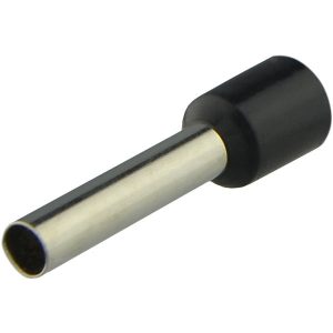 Наконечник втулковий  6 мм.кв. ізол. НТ 6,0-18 чорні (100шт) "АСКО"