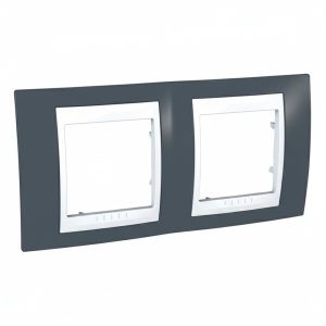 Рамка 2-х кратна "UNICA" Plus сіро-зел./білий (C3) "знято з в-ва"