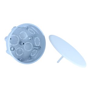 Коробка розподільча 103х50 IP20 внутрішня пласт. з кришкою d-103 гл.50мм (KO 97/5 KA)