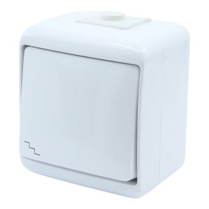 Вимикач 1-кл. зовн.прохідний IP54 VHE-3 білий