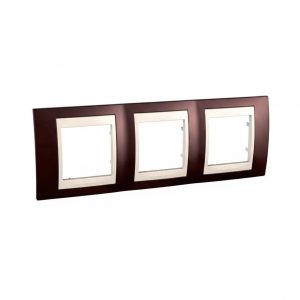 Рамка 3-х кратна "UNICA" Plus терракот/сл.кість (C3) "знято з в-ва"