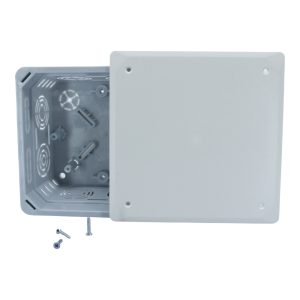 Коробка розподільча 128х128х66 IP20 внутрішня пласт. з кришкою (KO 100 Е KA)