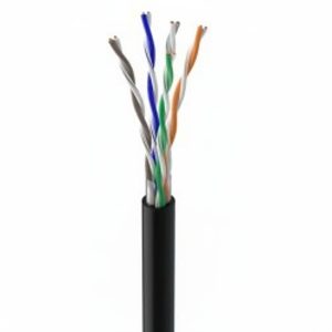 UTP cat.5e 4х2х0,51 зовнішній PE 100МГц (бухта 305м) КПП-ВП чорний (Одескабель)
