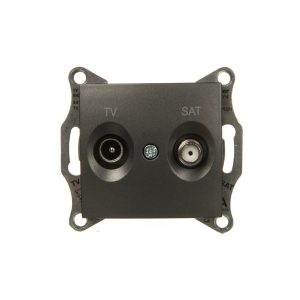 Розетка ТV/R кінцева внутр. "SEDNA" графіт (C3) (знятий з в-ва 30.12.2023)